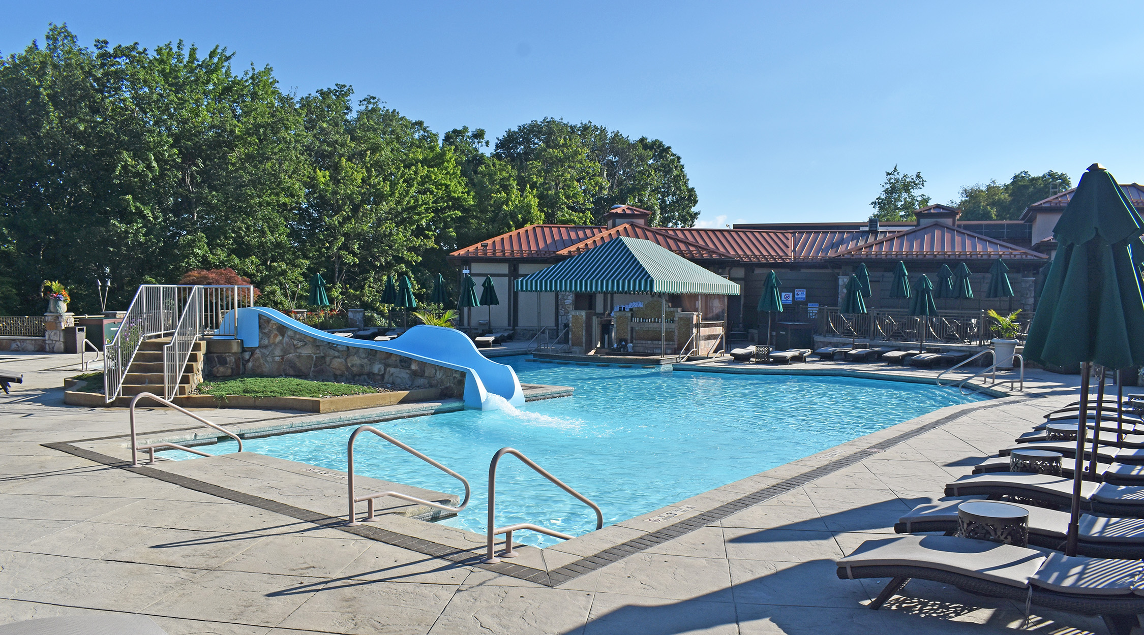 Pool with slide