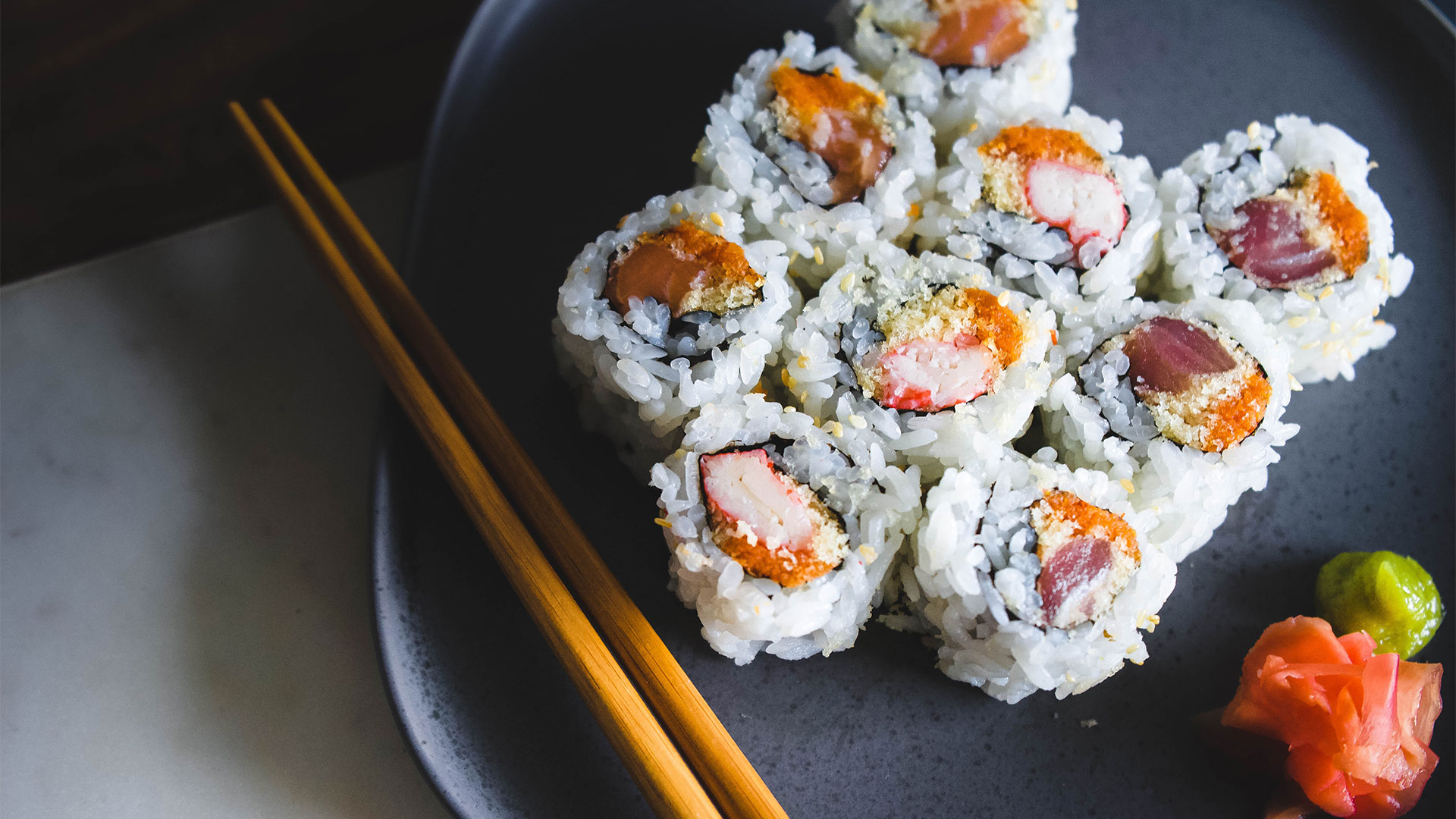 Close up of sushi