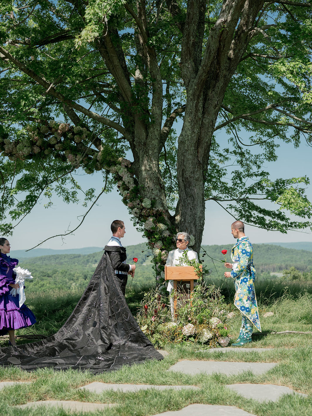 vows under a natural canopy