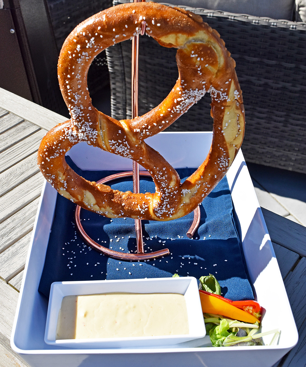 Fall & Winter Menus at Nemacolin; Jumbo pretzel at The Peak