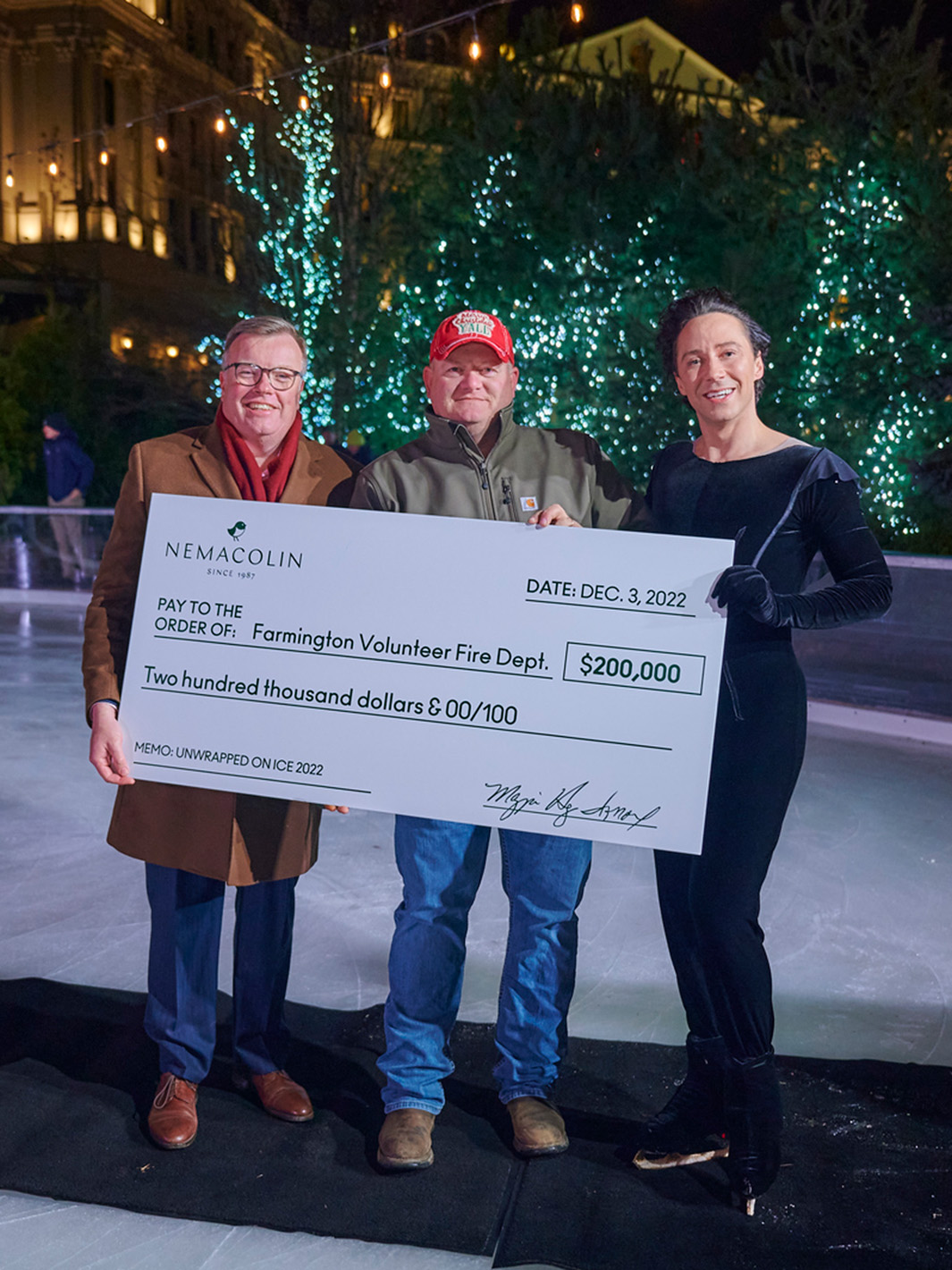 Unwrapped on Ice - check presentation to Farmington Volunteer Fire Department