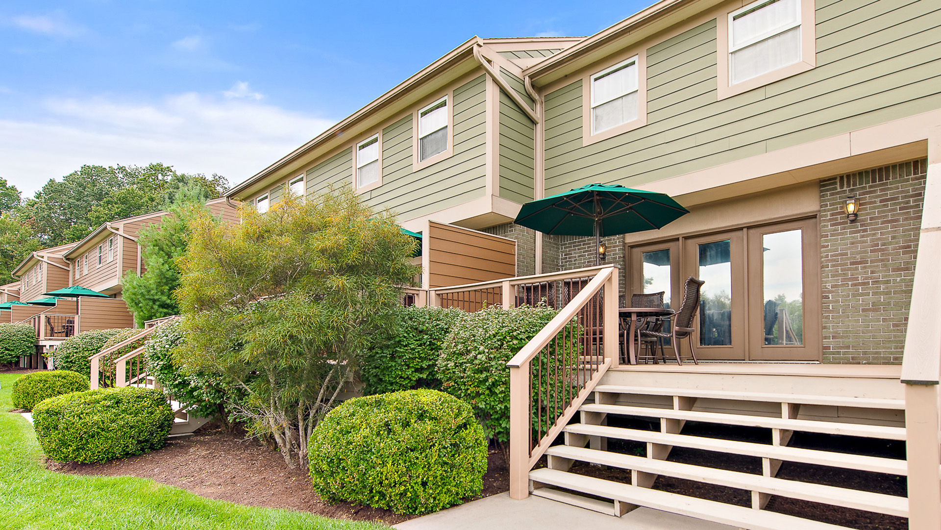 exterior of a townhome