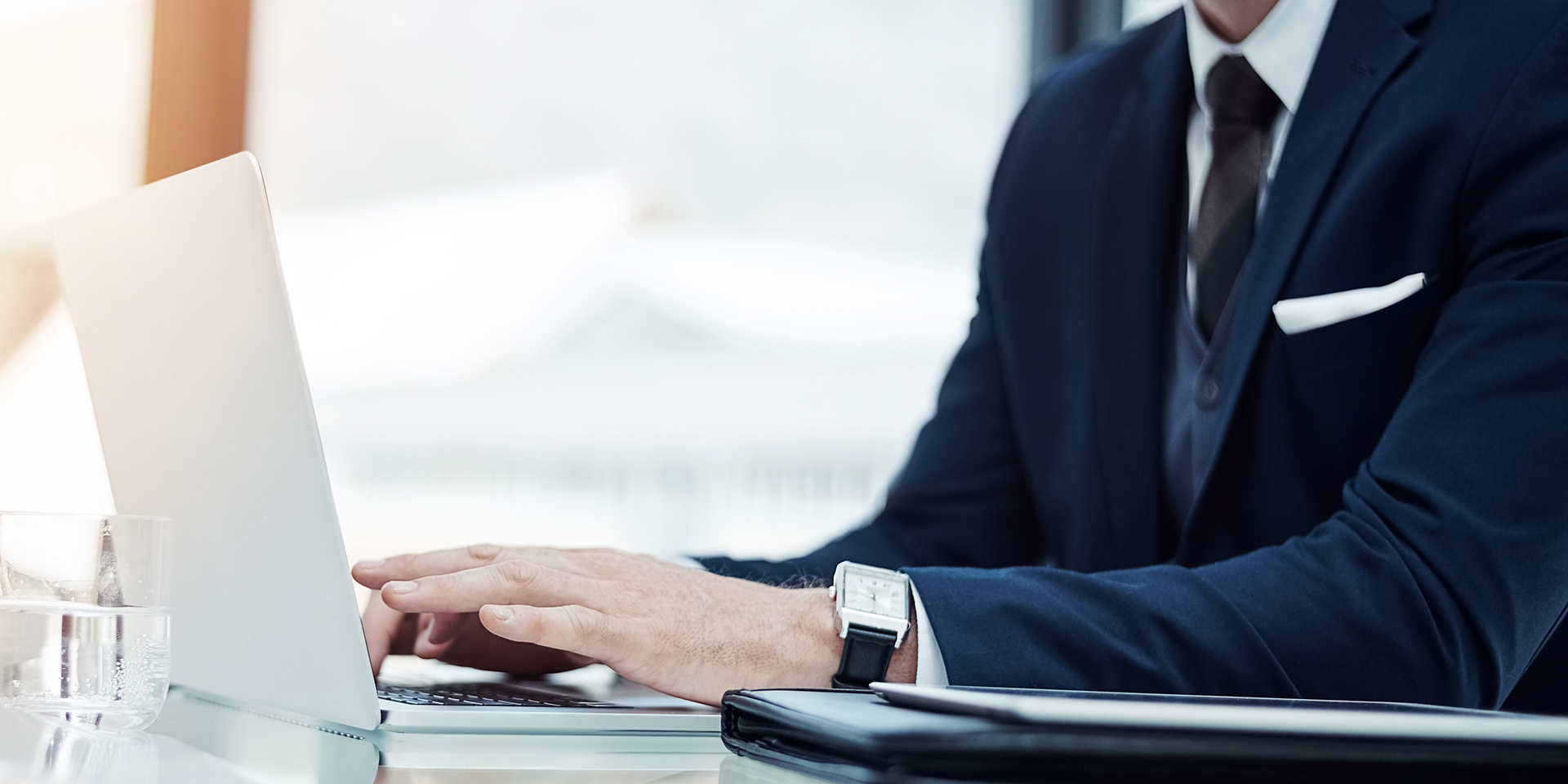 Man at a laptop computer