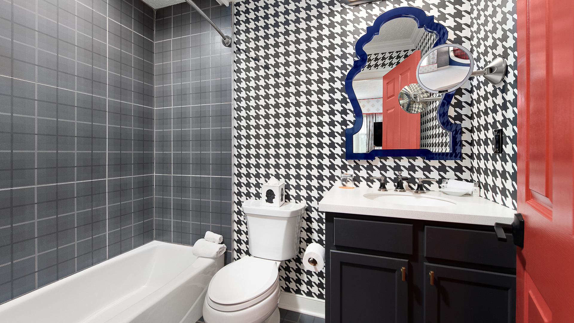 bathroom in a townhome.