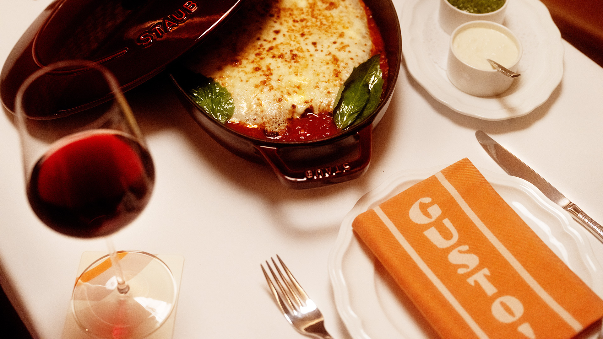 Italian food on a table