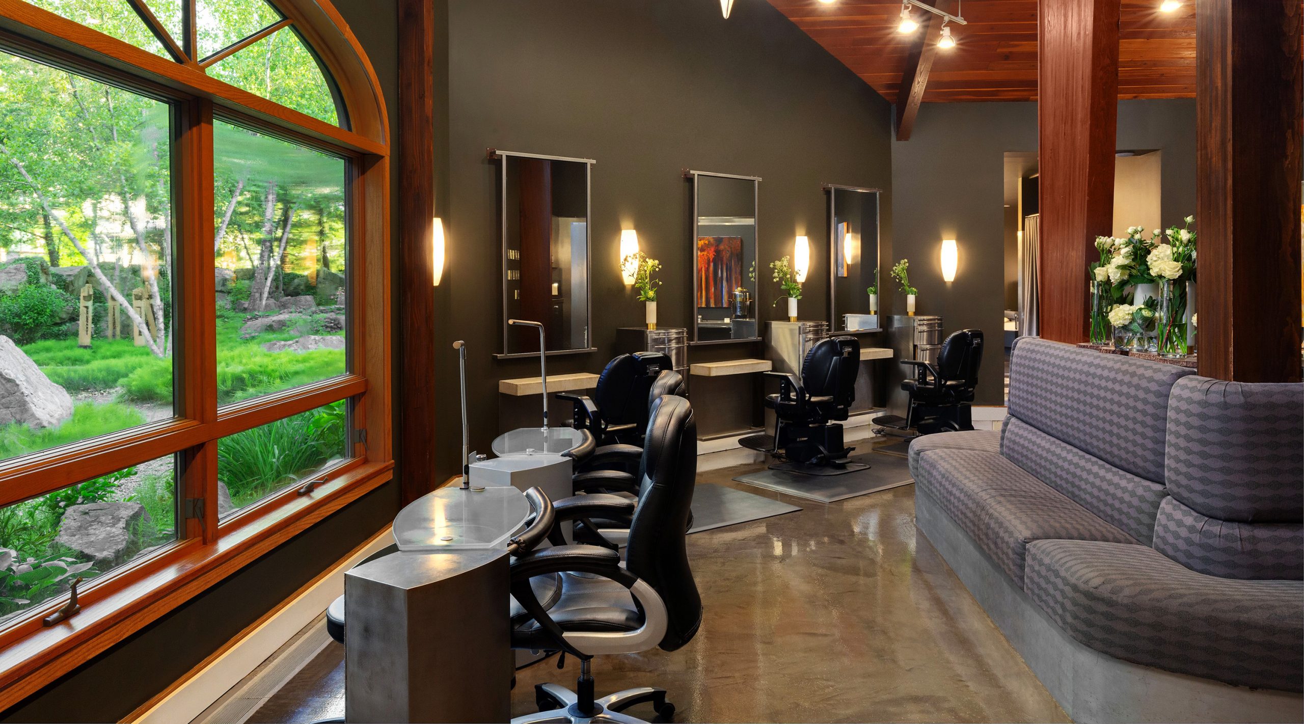 Seating area for services at a salon